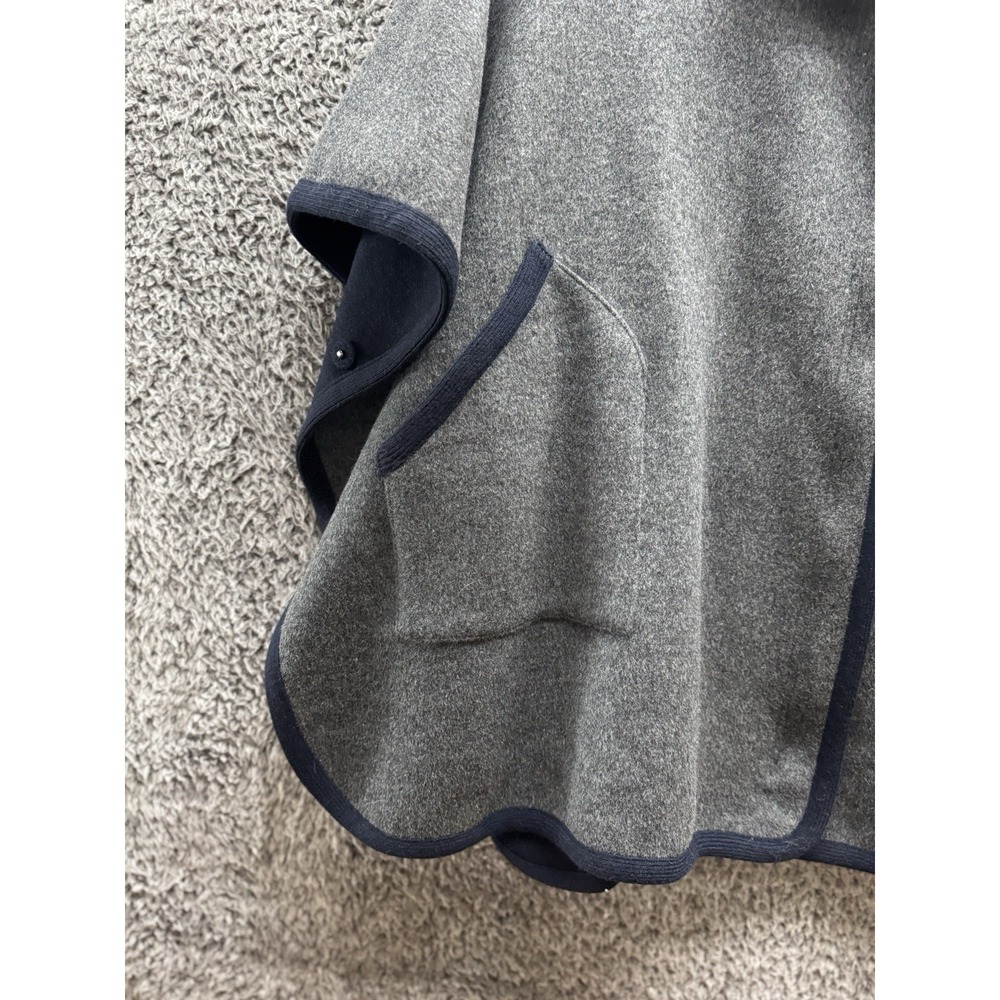 Revolve Joie Kenzie Cape Jacket Oversized Blue Gray Wool Cashmere Blend M/L $598 - Picture 6 of 10